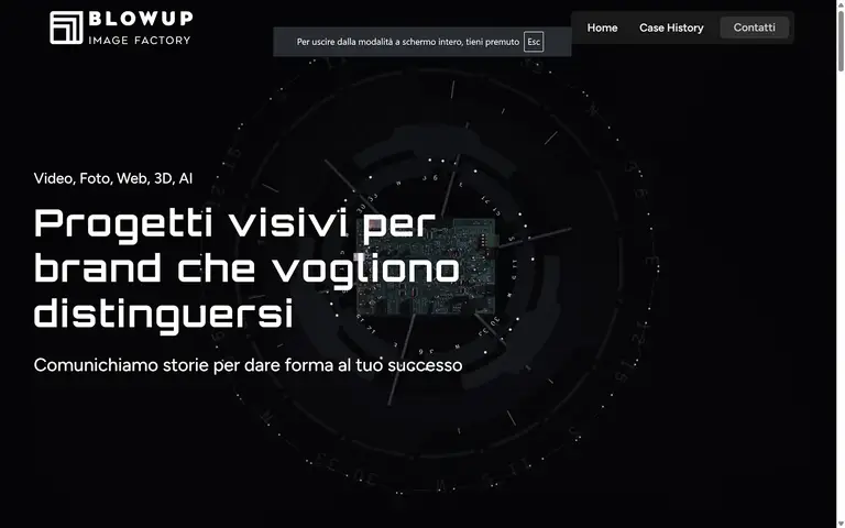 Blowup homepage.