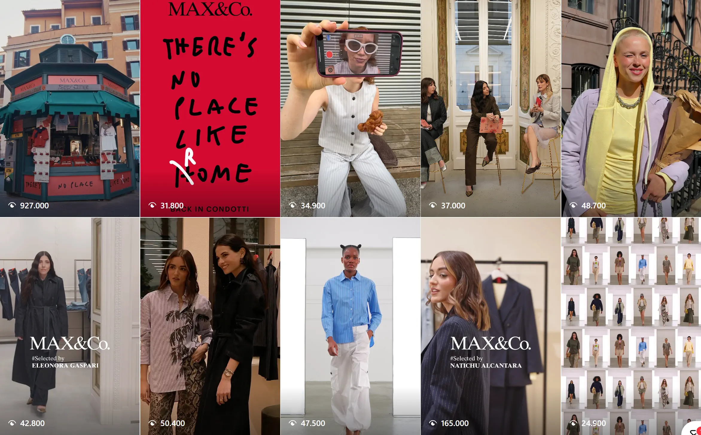 Screenshot Social Instagram per Max&Co